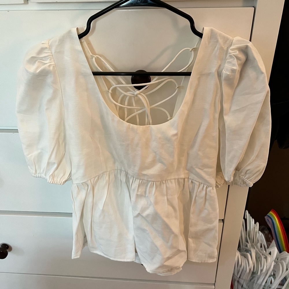 White vestique top!